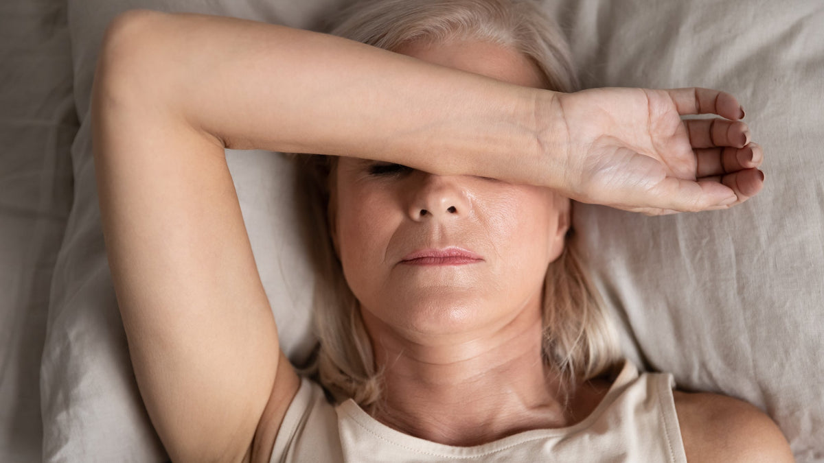woman lying in bed